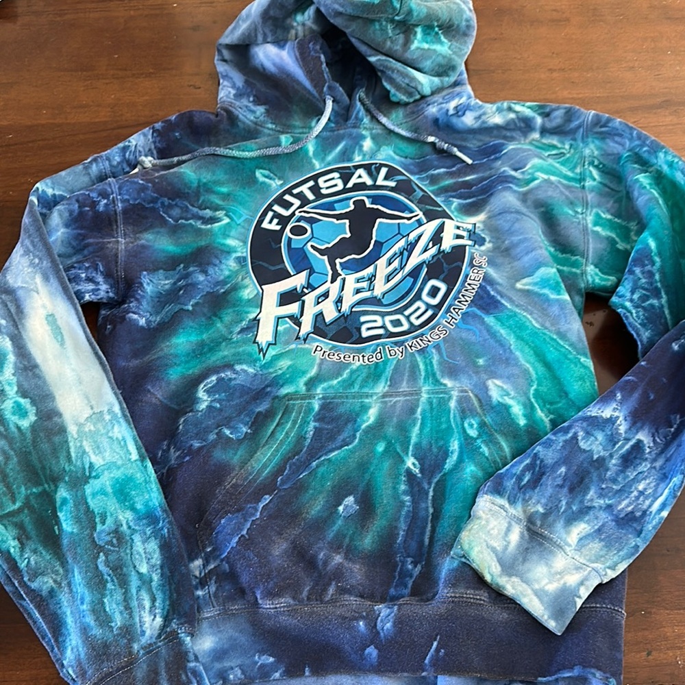 Gildan Blue Tie-Dye Hoodie AS